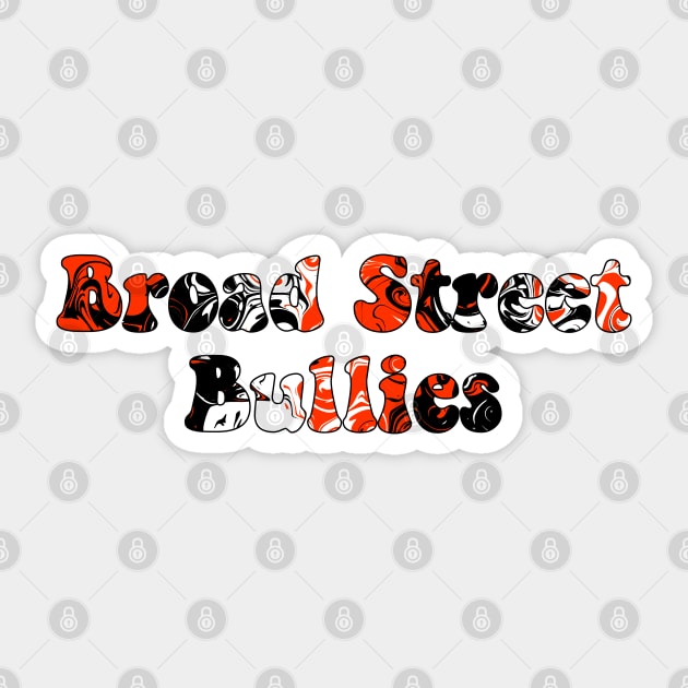 Broad Street Bullies Swirls (Bubble) Sticker by cartershart